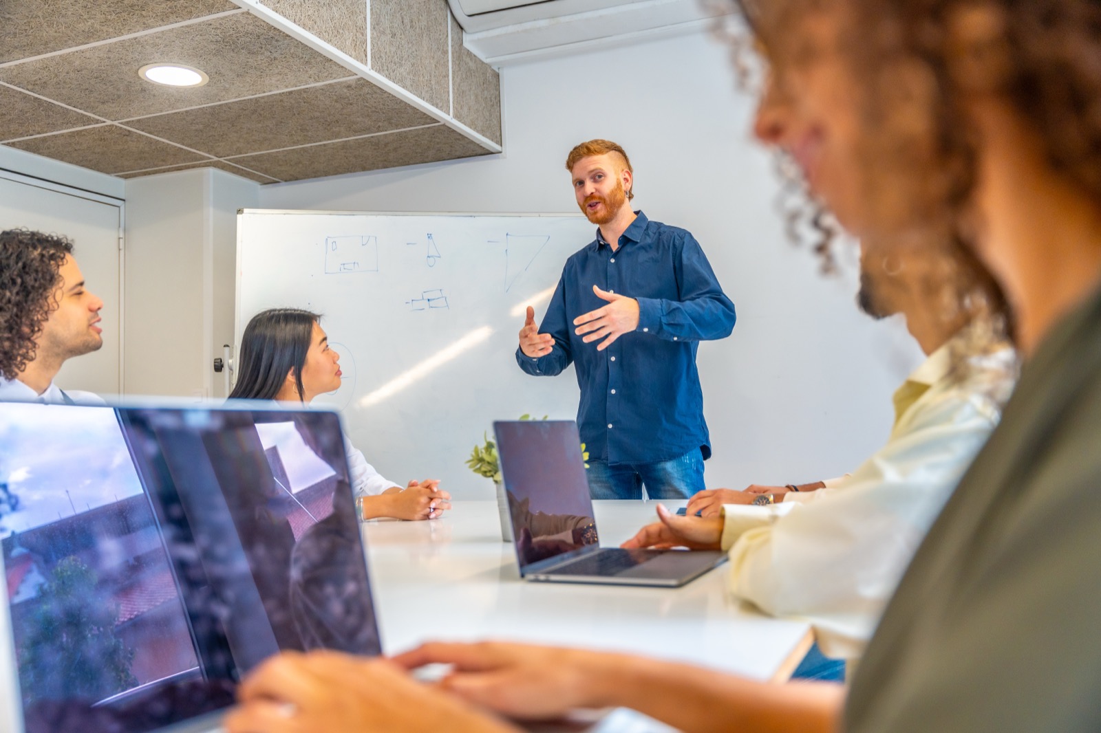Team in an AI workshop